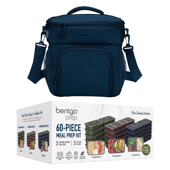 Bentgo Prep Deluxe Bag & 60-Piece Meal Prep Container Set E8