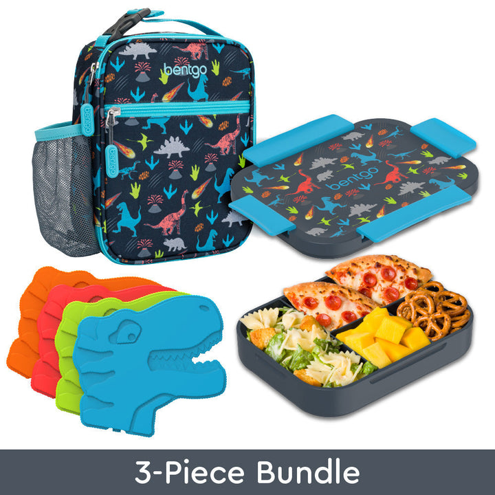 Bentgo Kids Snap & Go Lunch Box, Insulated Lunch Tote, & Ice Packs P4